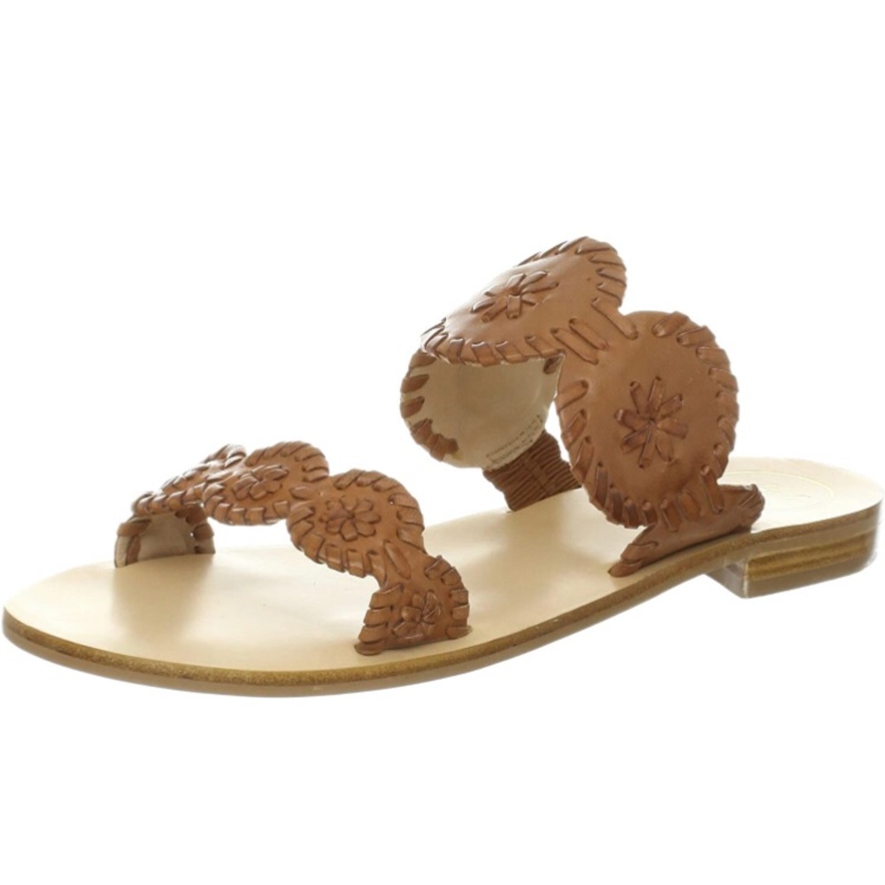 NWOT Jack Rogers Cognac Women’s Lauren Sandal